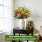 Flowers for Outdoors, UV Resistant No Fade 16 Bundles 7 Styles Fake Flowers Outdoor Faux Plant Colorful Daisy Boston Fern Lavender Cemetery Flowers for Outside Porch Patio Indoor Home Decor